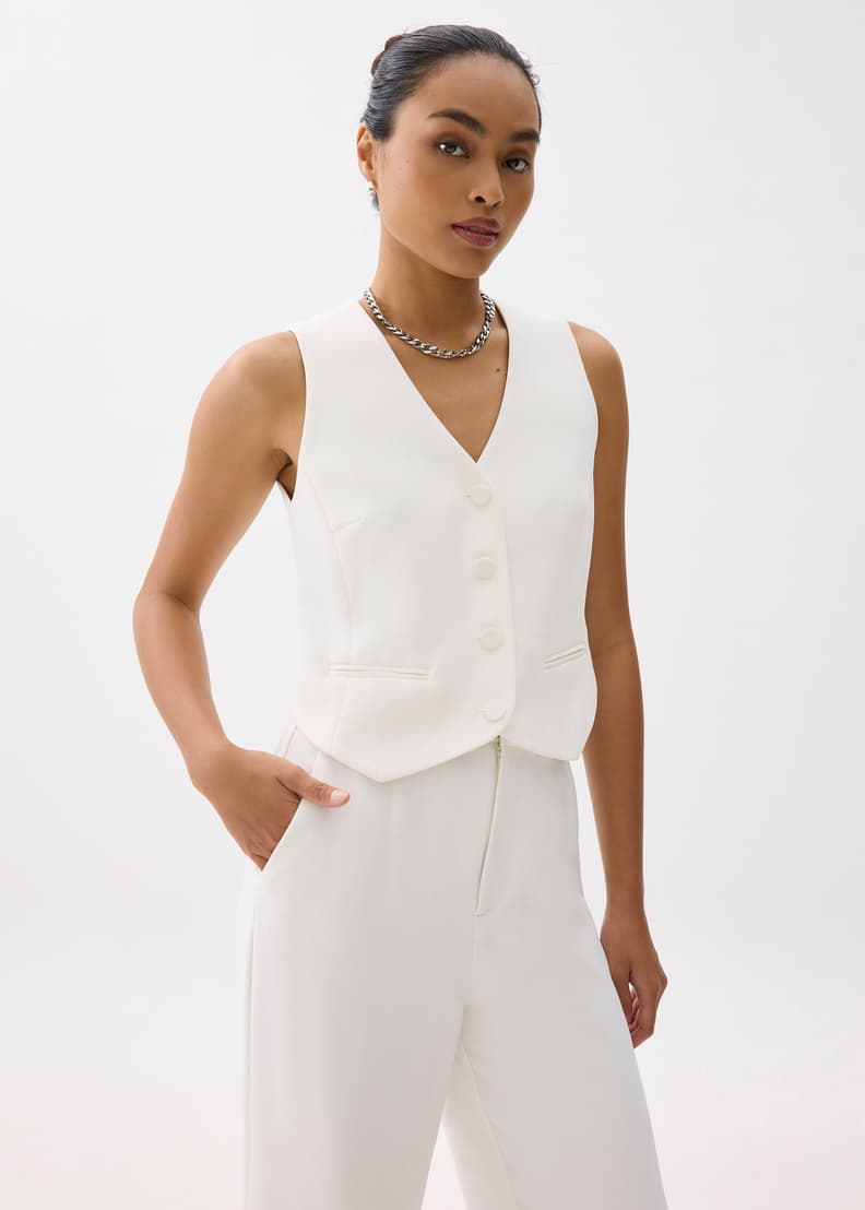 Relaxed V-neck Vest - Image 2