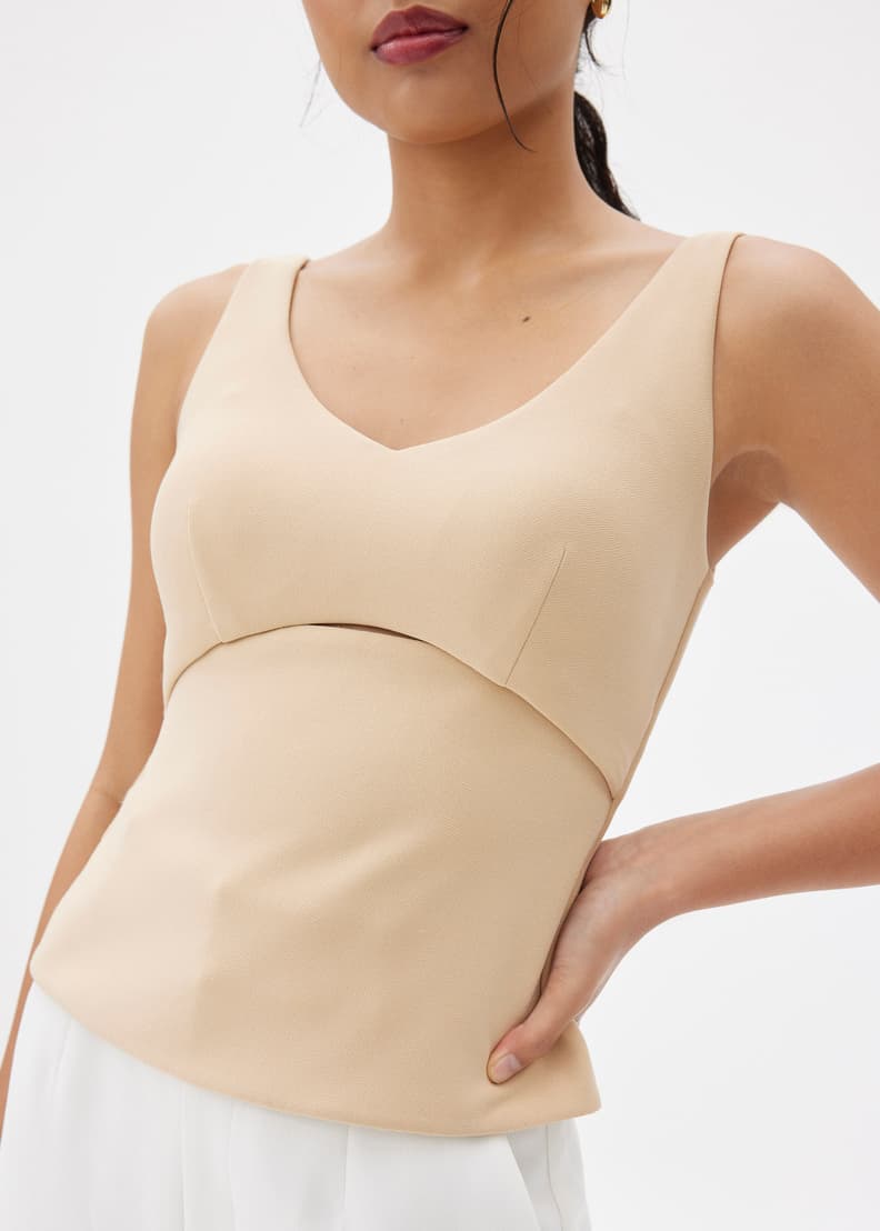 Padded Scoop Neck Fitted Top - Image 5